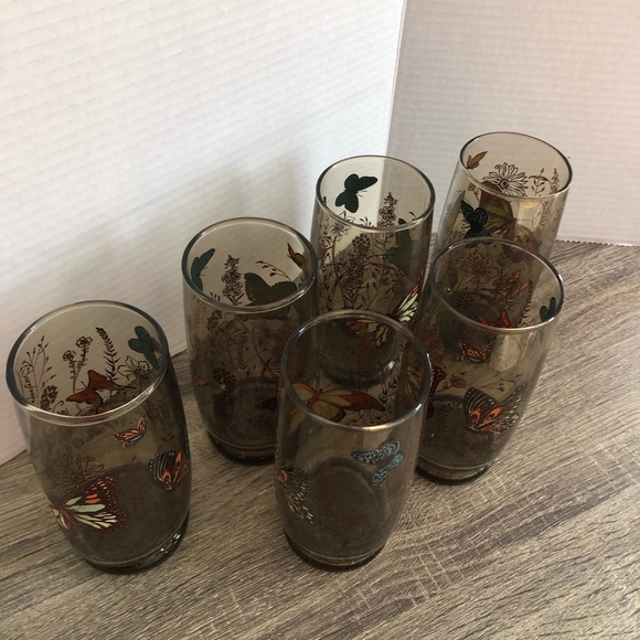 MCM Libbey Butterfly Glasses - Picture 8 of 9